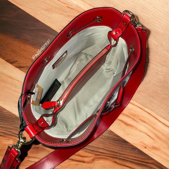 Valentino By Mario Valentino Karl Forever Red Made In Italy Genuine Leather NWT - Picture 12 of 15